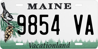 ME license plate 9854VA