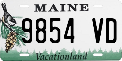 ME license plate 9854VD