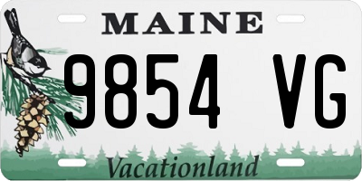 ME license plate 9854VG