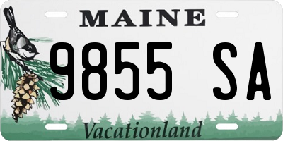 ME license plate 9855SA