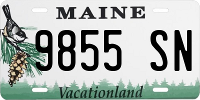 ME license plate 9855SN