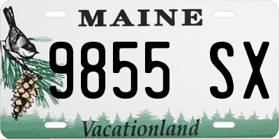 ME license plate 9855SX
