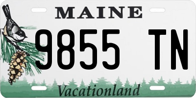 ME license plate 9855TN