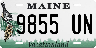 ME license plate 9855UN