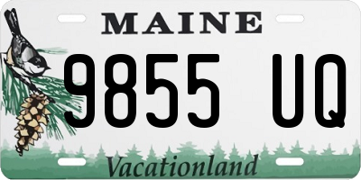 ME license plate 9855UQ