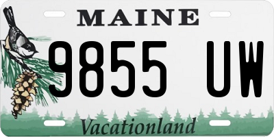 ME license plate 9855UW