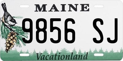 ME license plate 9856SJ