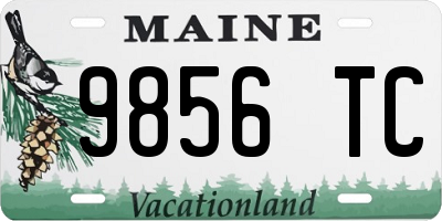 ME license plate 9856TC