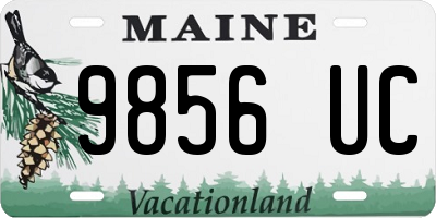 ME license plate 9856UC