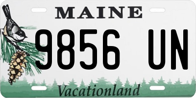 ME license plate 9856UN