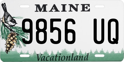 ME license plate 9856UQ