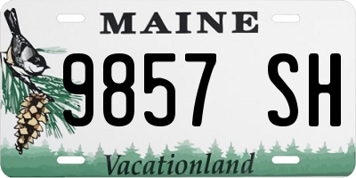 ME license plate 9857SH
