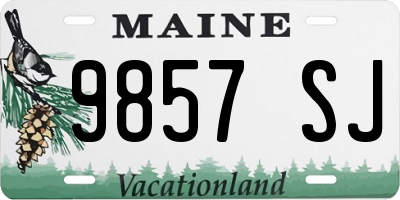 ME license plate 9857SJ
