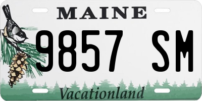 ME license plate 9857SM