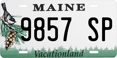 ME license plate 9857SP