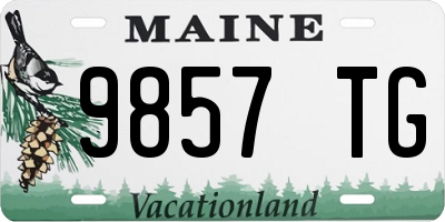 ME license plate 9857TG