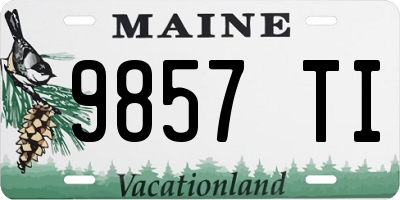 ME license plate 9857TI