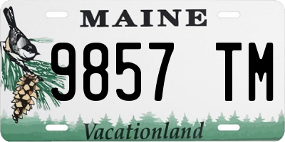 ME license plate 9857TM
