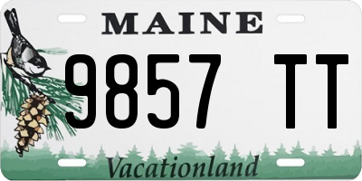 ME license plate 9857TT