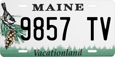 ME license plate 9857TV