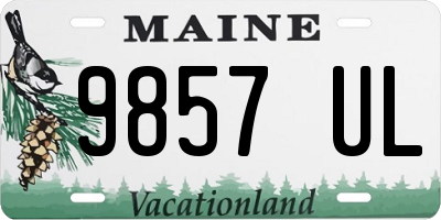 ME license plate 9857UL