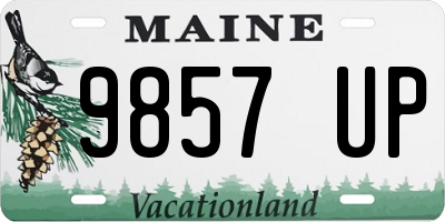 ME license plate 9857UP