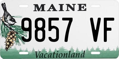 ME license plate 9857VF