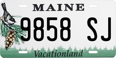 ME license plate 9858SJ