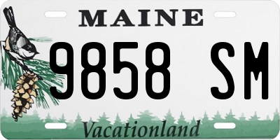 ME license plate 9858SM