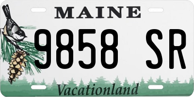 ME license plate 9858SR