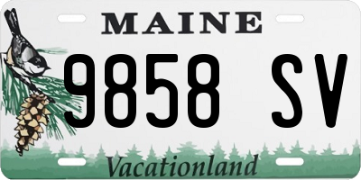 ME license plate 9858SV