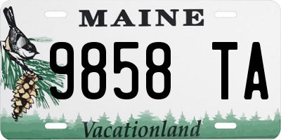 ME license plate 9858TA
