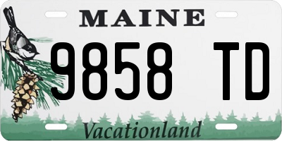 ME license plate 9858TD