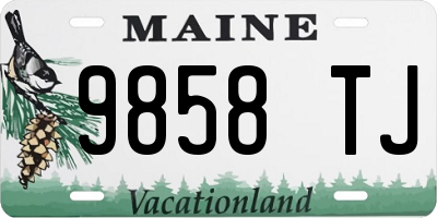 ME license plate 9858TJ