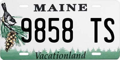 ME license plate 9858TS