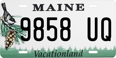 ME license plate 9858UQ