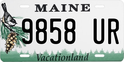 ME license plate 9858UR