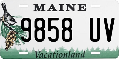 ME license plate 9858UV