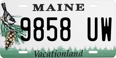 ME license plate 9858UW