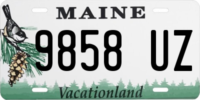ME license plate 9858UZ