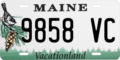 ME license plate 9858VC