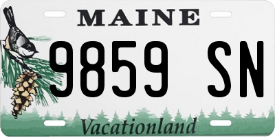 ME license plate 9859SN