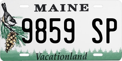 ME license plate 9859SP
