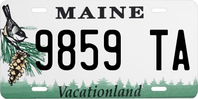 ME license plate 9859TA