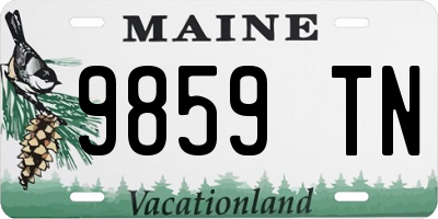 ME license plate 9859TN