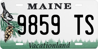 ME license plate 9859TS