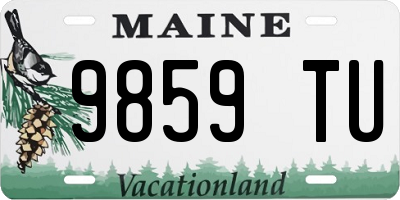 ME license plate 9859TU