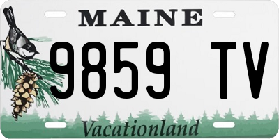 ME license plate 9859TV