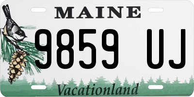ME license plate 9859UJ