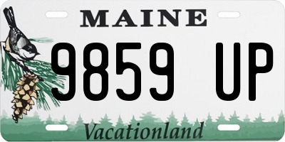 ME license plate 9859UP